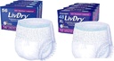 LivDry Adult Incontinence Underwear, Extra Absorbency with Overnight Comfort Bundle - Extra Large, Case