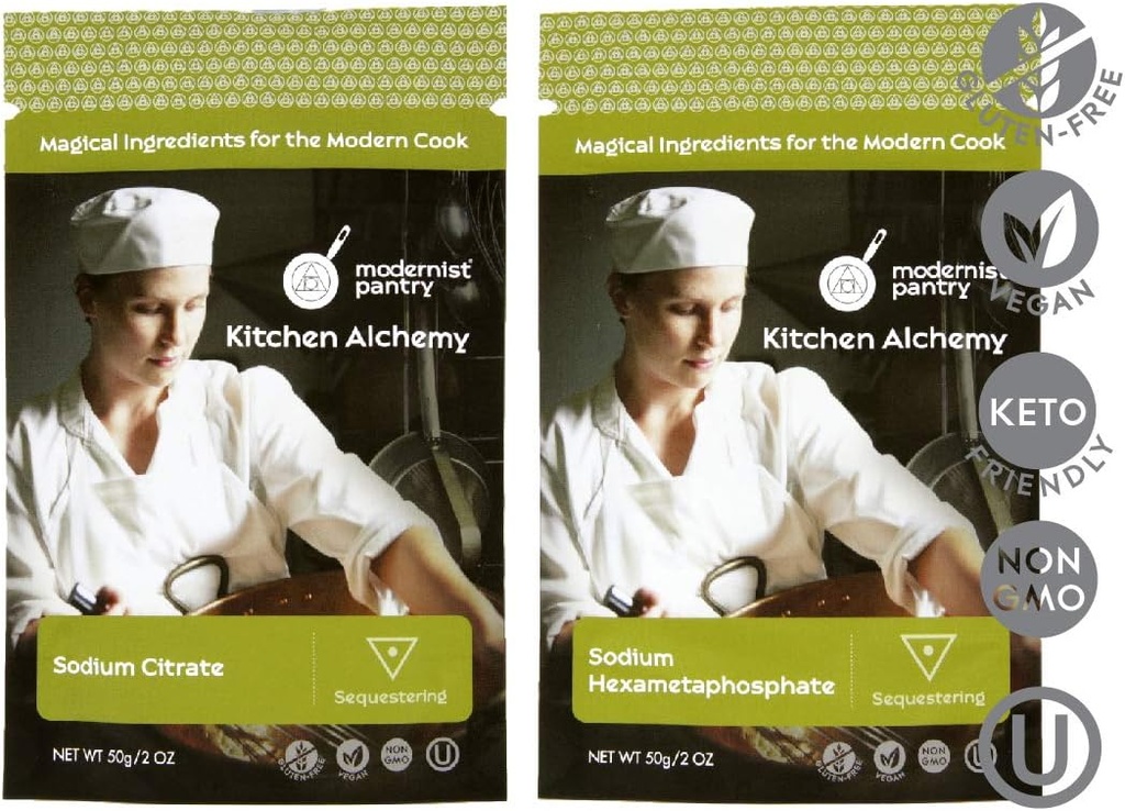 Κιτρικό νάτριο + πακέτο τιμής εξαμεταφωσφορικού νατρίου ⊘ Μη ΓΤΟ Vegan OU Kosher Certified - 100g/4oz