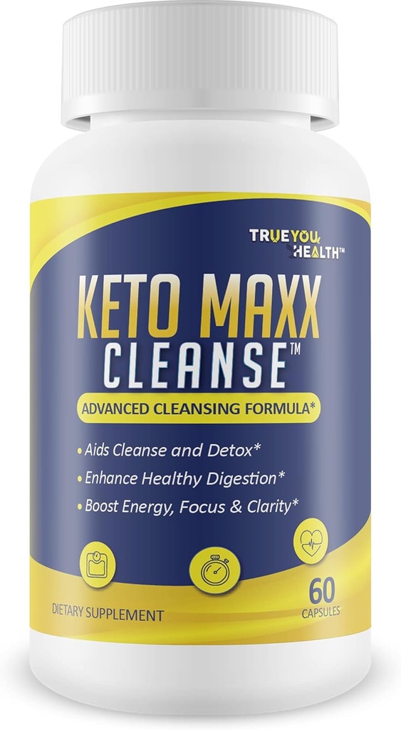 Keto Maxx Cleanse - Keto Friendly Cleanser - Aids Cleanse & Detox - Πλήρης καθαρισμός σώματος, καθαρισμός του παχέος εντέρου, και Liver Cleanse Υποστήριξη - Προώθηση υγιούς πήξεως - Ενίσχυση της ενέργειας, εστίαση, και ψυχική σαφήνεια