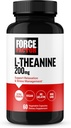 FORCE FACTOR L Theanine, Extra Strength L-Theanine Supplement for Stress Relief, and supporting Calm and Relaxation, L Theanine 200mg Κάψουλες, Vegan, Non-GMO, No Gelatin, 60 Καψάκια λαχανικών