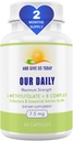 Daily Vites L-Methylfolate B Complex Cofactors & Essential Amino Acids (7.5mg) - Ενεργό φολικό άλας, μεθυλιωμένη Β12 μεθυλοκοβαλαμίνη, Β6 και Γλυκίνη - 60 Count