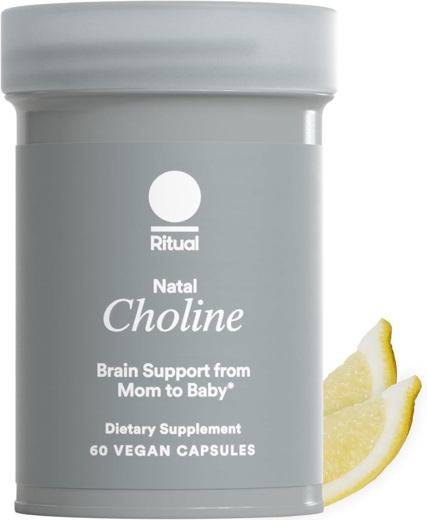 Ritual Natal Choline συμπλήρωμα, 550mg, υποστηρίζει τη γνωστική λειτουργία του μωρού όταν λαμβάνεται κατά τη διάρκεια της εγκυμοσύνης και περιεχόμενο χολίνης στο μητρικό γάλα*, 30 ημέρες προσφοράς