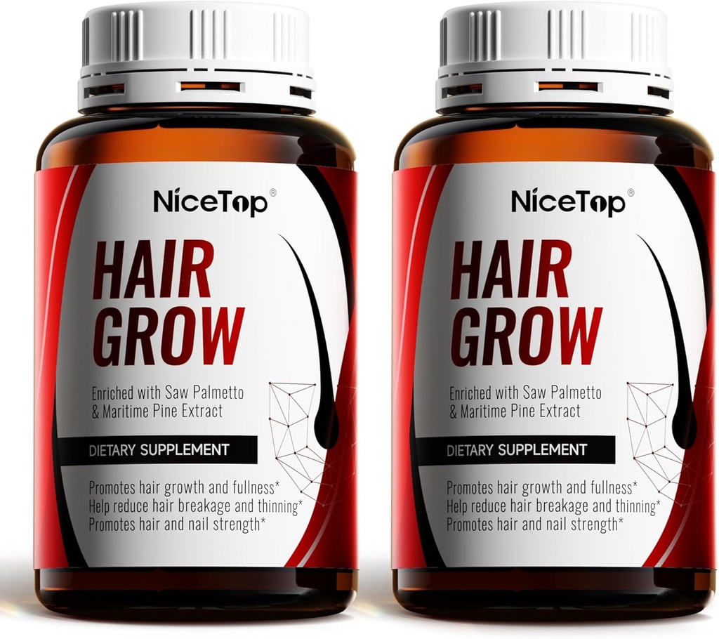 Συμπλήρωμα ανάπτυξης μαλλιών, Hair Care Support for Strength, Thickness Growth, with Biotin, Vitamin A, C, E, Zinc, Κάψουλες (2)