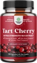 Advanced Tart Cherry Extract Capsules - Extra Strength 750mg Per Serving Equivalent Tart Cherry Capsules Uric Acid Cleanse and Joint Support Supplement - Muscle Recovery Supplement 120 Count