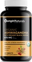 Βιολογικό Ashwagandha 675 mg, 60 Vegan Κάψουλες Καθαρή οργανική σκόνη Ashwagandha και εκχύλισμα ρίζας