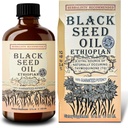 Ethiopian Black Seed Oil 16oz – Extra Strength 3x Thymoquinone – 100% Pure Cold-Pressed Nigella Sativa – Immune, Joint, Hair and Skin Support