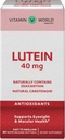 Βιταμίνη World Lutein 40mg 60 Rapid Release Softgels, Υγεία των ματιών, Όραμα, Αντιοξειδωτικό