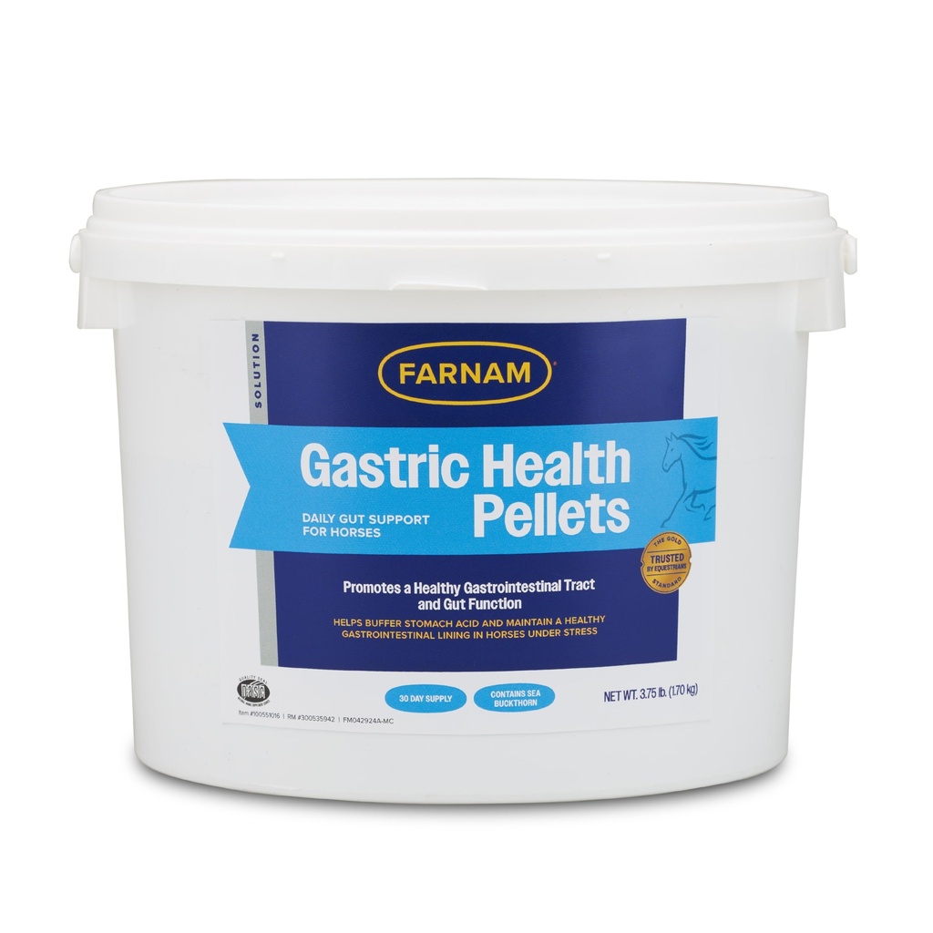 Farnam Gastric Health Pellets, Daily Gut and Digestive Health Supplement for Horses Βοηθά στη Διατήρηση Υγιούς Γαστρεντερικής Φυλλαδικής και Οσφυϊκής λειτουργίας