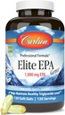 Carlson - Elite EPA Gems, 1000 mg EPA Fish Oil, Wild-Caught, Νορβηγικό ιχθυέλαιο, Με Βιώσιμη προέλευση, Βοηθά στη διατήρηση Υγιή επίπεδα τριγλυκεριδίων, 120 Softgels