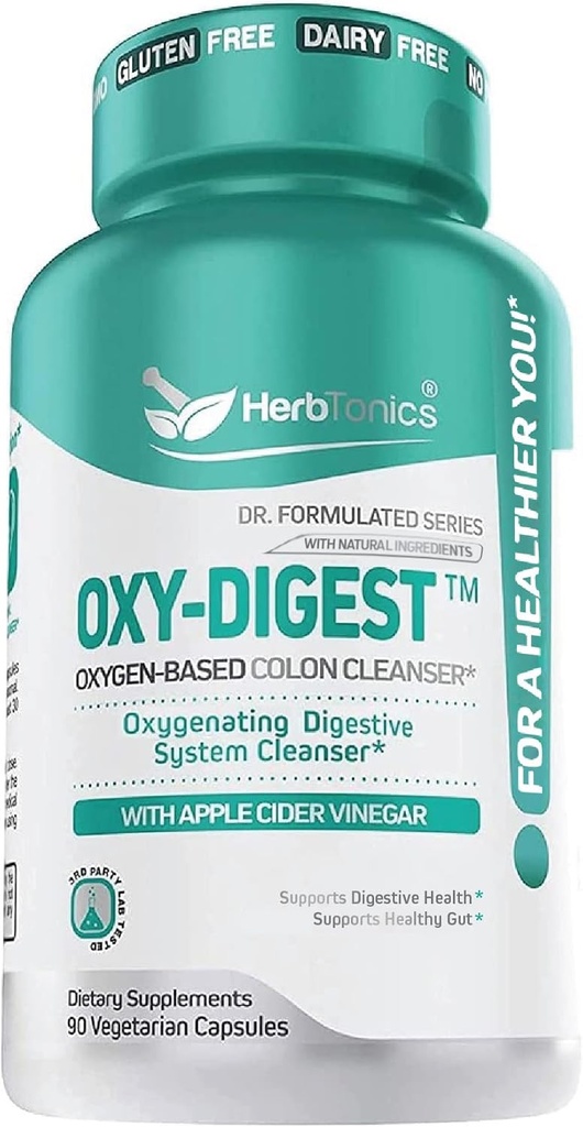 Herbtonics Oxygen Based Colon Cleanse and Detox Digestive System Formula 