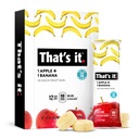 Διατροφή Μήλα + Μπανάνα 100% Φυσικό Real Fruit Bar, Παλαιό για Παιδιά & Ενήλικες, Χωρίς ΓΤΟ Ζάχαρη, Χωρίς συντηρητικά Energy Food, 14.4 Oz, Συσκευασία των 12