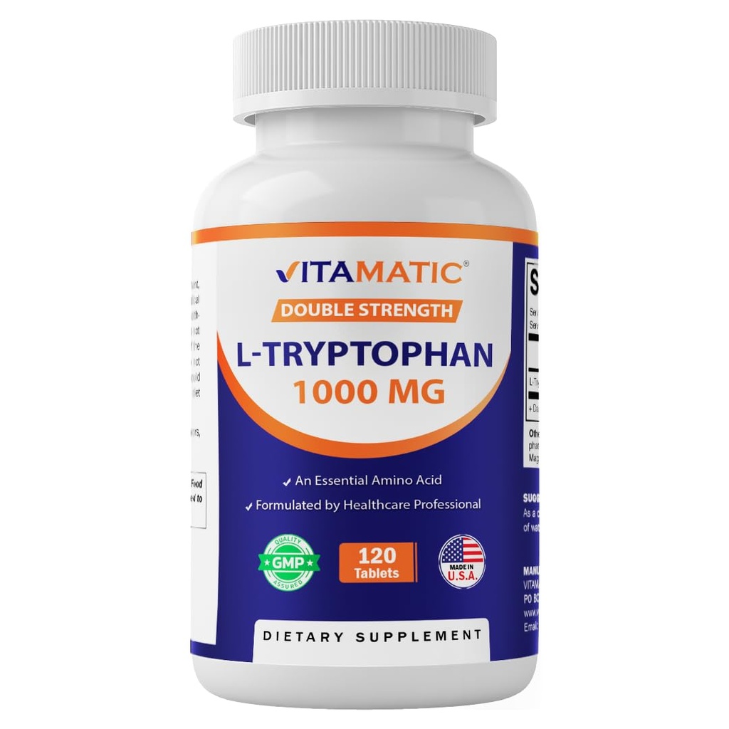 Vitamatic L- Tryptophan 1000mg 120 δισκία (120 δισκία (συσκευασία του 1)) (1 φιάλη)