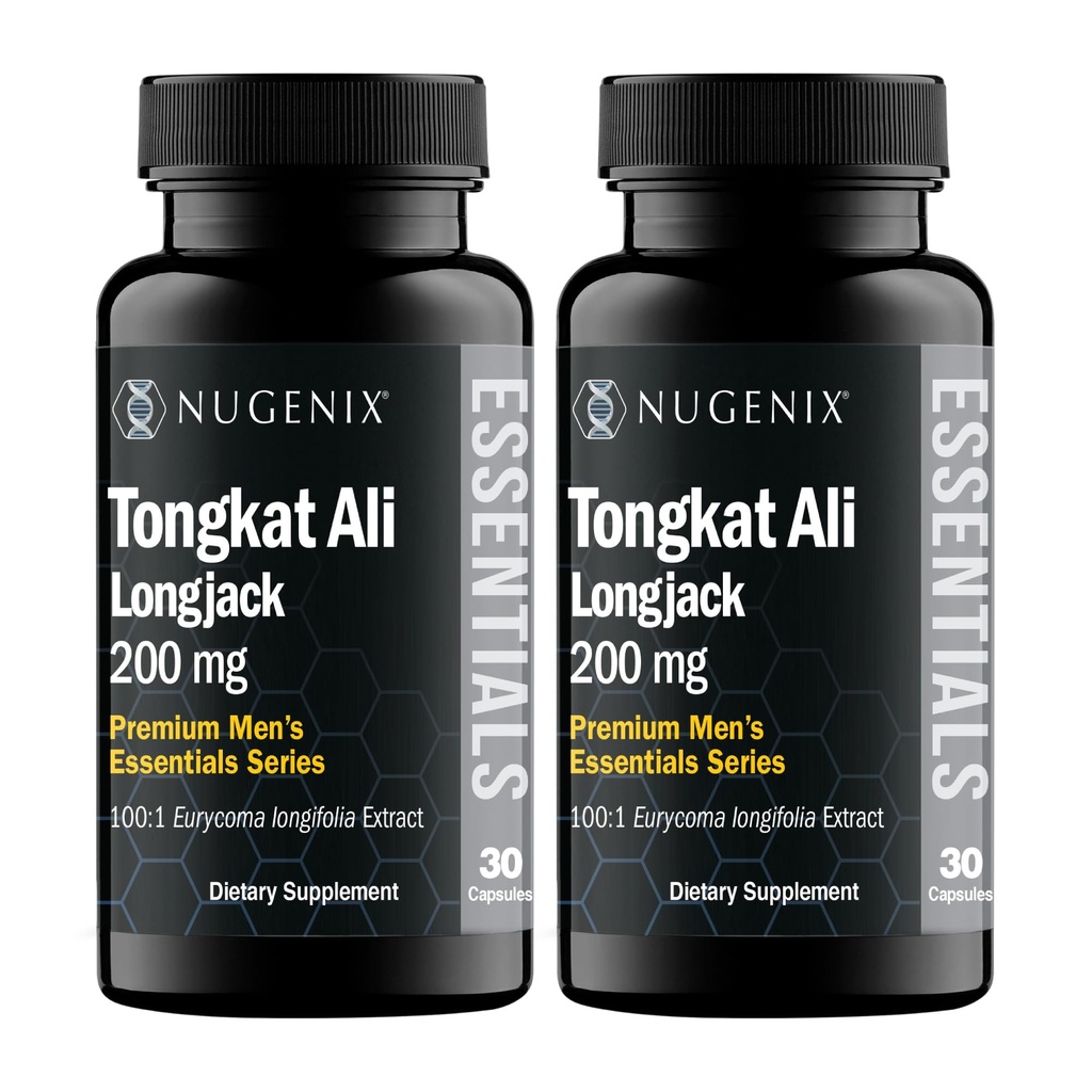 Nugenix Essentials Tongkat Ali for Men, Support for Men's Health, Longjack Eurycoma Longifolia Extract, 60 Count