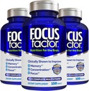 Focus Factor Nutrition for The Brain, Βελτιωμένη Μνήμη & Συμπληρώματα Συγκέντρωσης Εγκεφάλου, Πλήρης πολυβιταμίνη με Βιταμίνες B6, B12, D, Bacopa Monnieri & Tyrosine, 150 Count (πακέτο των 3)