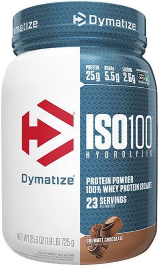 Dymatize ISO 100 Hydrolyzed Whey Protein Isolate - Σοκολάτα Gourmet 1,6 lbs