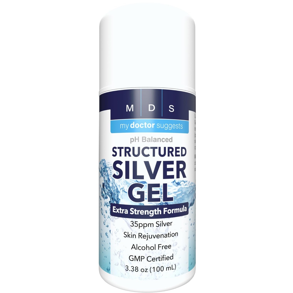 Δομημένο κολλοειδές ασημί Gel Extra Strength - Topical Ψύξη - pH Ισορροπημένο 35ppm Δομημένο ασημί Παρέχει Καταπραϋντική ανακούφιση από εγκαύματα & ερεθισμούς του δέρματος