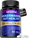 Συμπλήρωμα GLP-1 - 300 δισεκατομμύρια AFU Akkermansia Probiotic για γυναίκες & άνδρες, Akkermansia Muciniphila για παραγωγή GLP-1, Digestive, Gut, Ανοσία, Ενισχύει τη λειτουργία Gut Lining - 60 Count