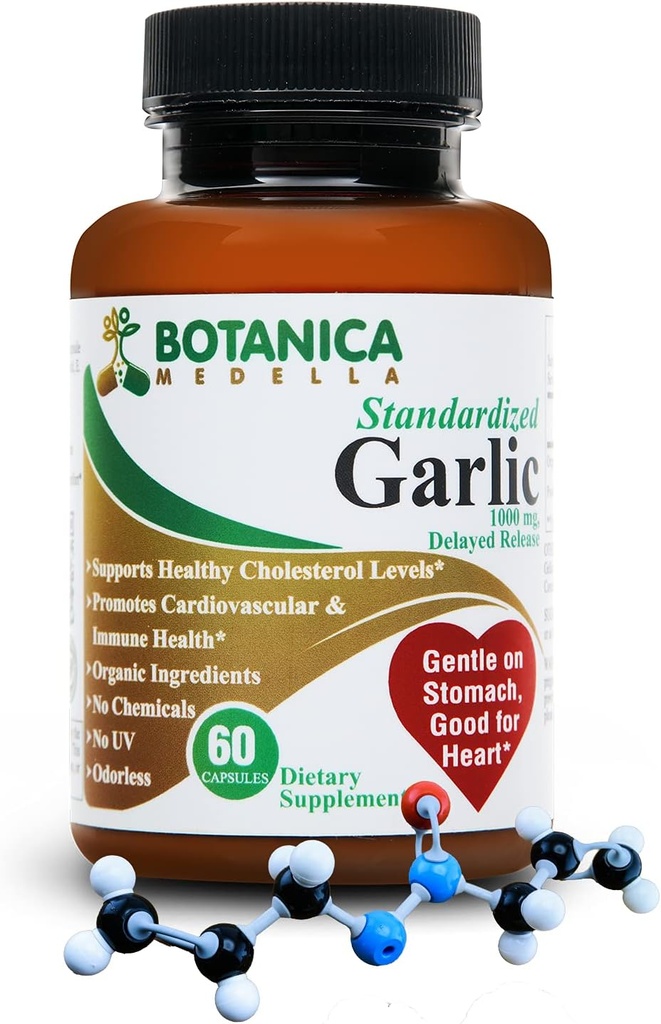 12400 mcg Allicin - TESTED by 3rd party - Odorless - Organic Ingredients - Delayed Release - 30 to 60 days supply