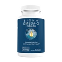 ΒΙΟΧΜ Ωμέγα-3 ιχθυέλαιο (2500mg, 60 Softgels) Υψηλής Ικανότητας 860mg EPA & 630mg DHA, Ωμέγα 3 λιπαρά οξέα συμπληρώματα για την υποστήριξη του εγκεφάλου, κοινή, μάτια, ήπαρ και την υγεία των ούλων, με βιώσιμη προέλευση