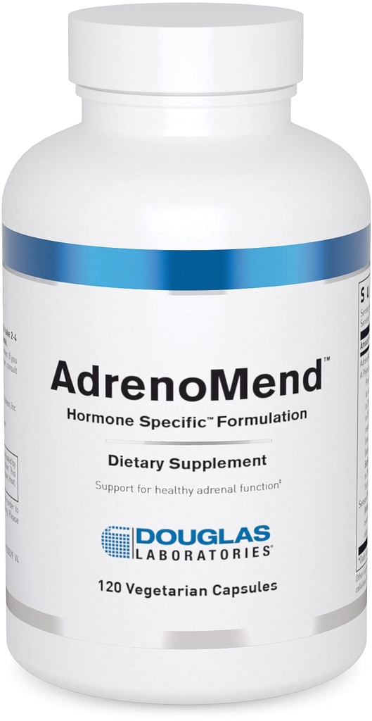 Douglas Laboratories AdrenoMend - Rhodiola βοτανικό συμπλήρωμα - Επινεφρική υποστήριξη - Με Ashwagandha, Bacopa Monnieri, & Άλλα προσαρμογόνα - Μη ΓΤΟ - 120 κάψουλες χορτοφάγων