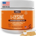iHeartCats L-Lysine για γάτες - ανοσοποιητικό και αναπνευστικό συμπλήρωμα για γάτες - Cat Sneezing & Runny Nose Relief - L-Lysine Powder with Cat Nip - Κοτόπουλο & Σολομός Γεύση