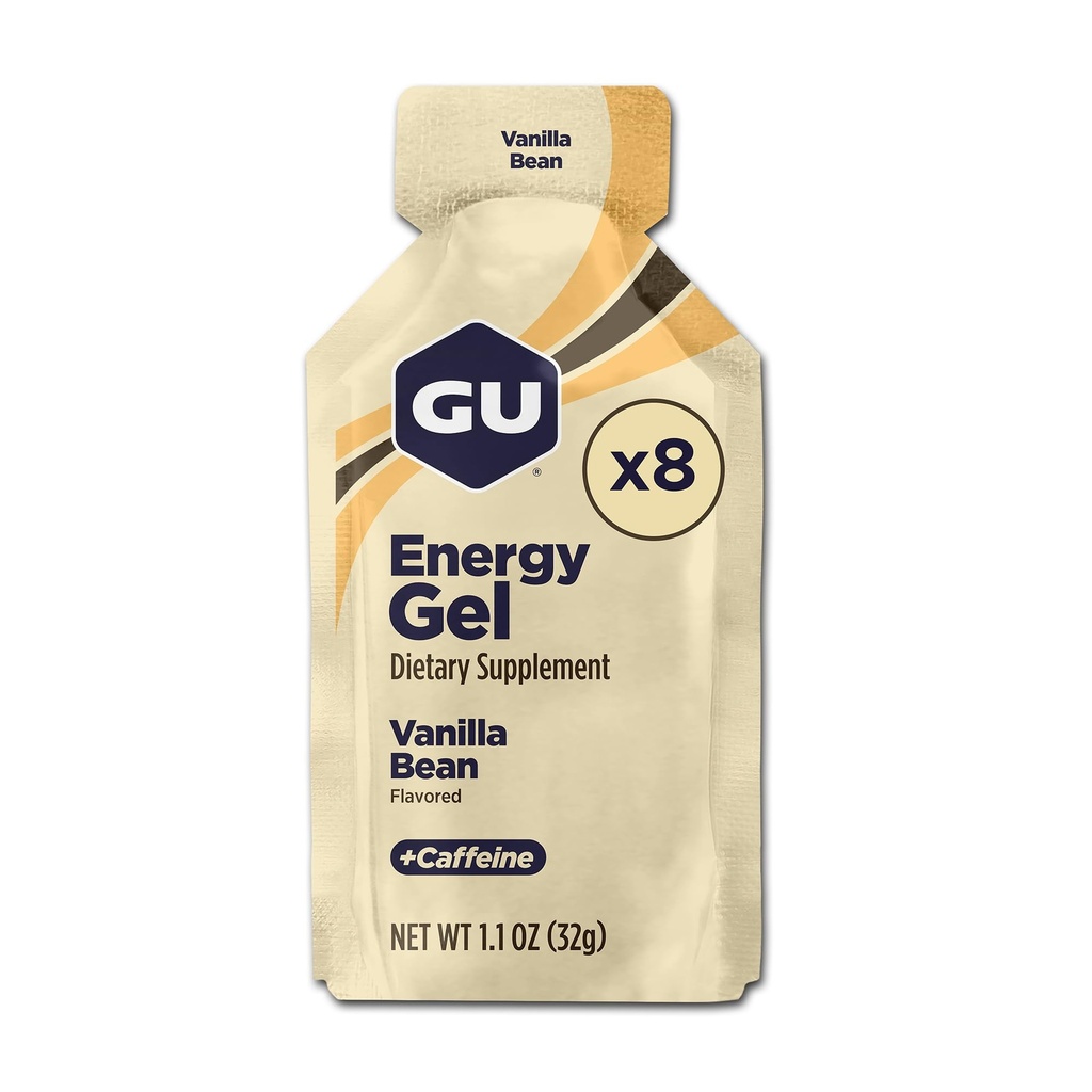 Gel ενέργειας αρχικός αθλητισμός διατροφή, 8-Count, Vanilla Bean