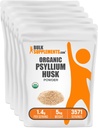 BulkSupplements.com Βιολογική σκόνη Psyllium Husk - Psyllium Husk Powder for Bakeing, Fiber Supplement - Χωρίς γλουτένη, 1,4g per Serving, 1kg (2,2 lbs) (Pack of 5)