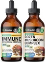 BIO KRAUTER Immune Mushroom Βάμμα 4 Fl. Oz. & Δεκάδες Mushroom Βάμμα 4 Fl. Oz.