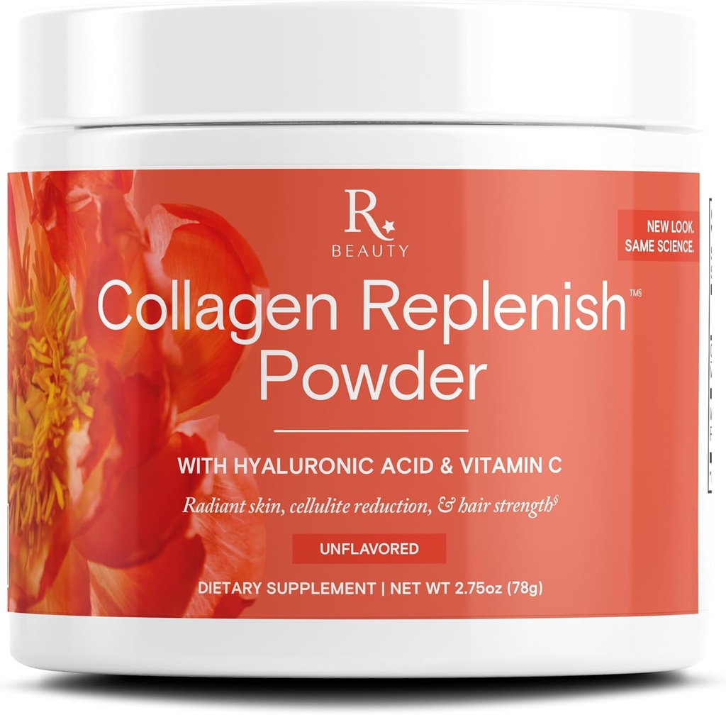 Reservage Beauty Collagen Replenish Powder - No-Taste Collagen for Radiant Skin & Hair Growth - Αναμιγνύεται εύκολα σε Υγρό ή Smoothie - 2,5 oz