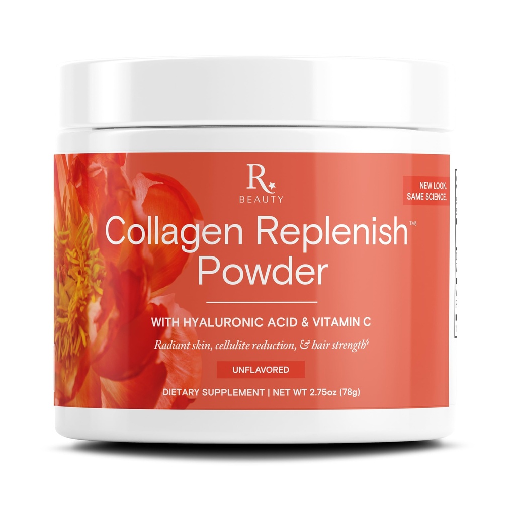 Reservage Beauty Collagen Replenish Powder - No-Taste Collagen for Radiant Skin & Hair Growth - Αναμιγνύεται εύκολα σε Υγρό ή Smoothie - 2,5 oz