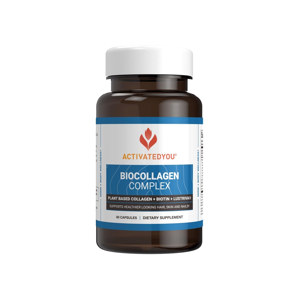 EnabledYou BioCollagen Complex Plant-Based Collagen for Women & Men - Σχεδιασμένο για την προώθηση της επιδερμικής σφριγηλότητας, της μυϊκής δύναμης και του όγκου των μαλλιών, 2 Καθημερινές κάψουλες Υποστηρίζει την εμφάνιση νέων & την κοινή κινητικότητα