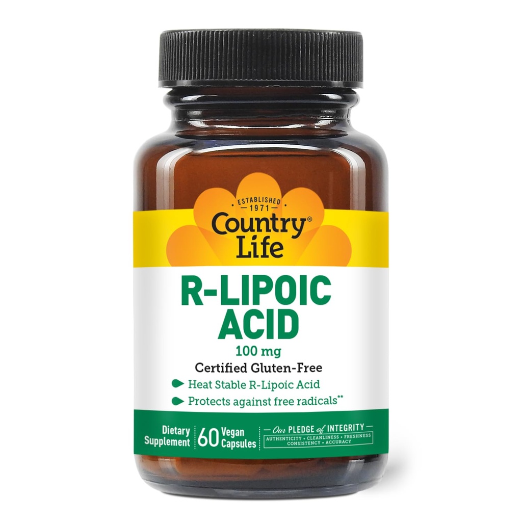 Country Life R-Alpha Lipoic Acid Complex 300mg - Alpha-Lipoic Acid 270mg & R-Lipoic Acid 30mg - Αντιοξειδωτική υποστήριξη - Όχι μαγιά, καλαμπόκι, σιτάρι, σόγια, γλουτένη, γάλα - Alpha Lipoic Acid Συμπλήρωμα