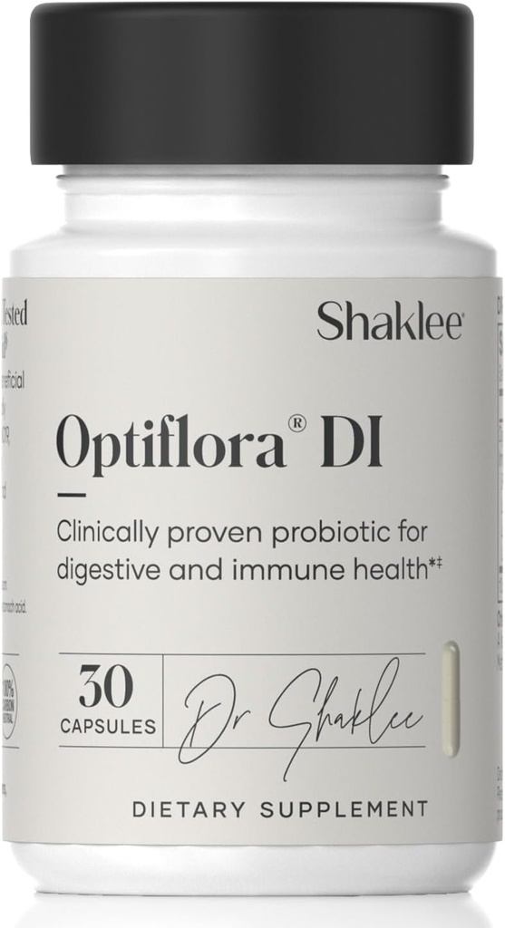 Shaklee - Optiflora® DI Probiotic -10 Billion CFUs - 4 Bacterial Strains - Bifidobacterium lactis HN019™ - Supports Intestinal Flora Balance & Regularity - Gluten, Soy & Dairy Free - 30 Capsules