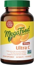 MegaFood Ultra C 400 mg - Vegan συμπλήρωμα υποστήριξης ανοσοποιητικού με βιταμίνη C, Φτιαγμένο με πραγματική τροφή Συμπεριλαμβάνονται μπρόκολο, καρότο, βατόμουρο & καφέ ρύζι, χωρίς γλουτένη, Kosher - 90 δισκία, 90 σερβιέτες
