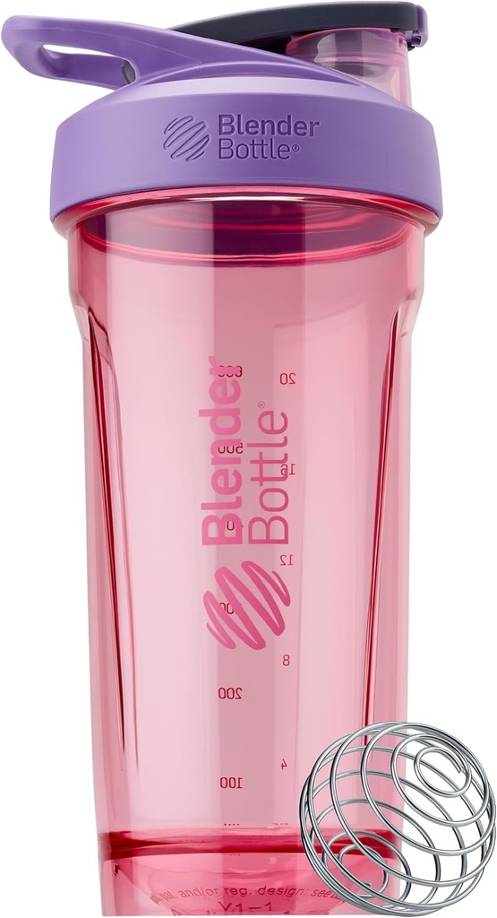 BlenderBottle Sport Shakeer Μπουκάλι με σύρμα Whisk, 28-Ounce, Μωβ – Protein Shakes & Hydration για Αθλητές & Fitness Enthusiasts, Easy Mixing, Ανθεκτικό & Ελαφρύ, Κλειδί Lid