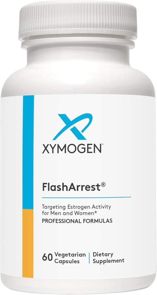 XYMOGEN FlashArrest - Στόχοι Οιστρογόνο Δραστηριότητα τόσο για τους άνδρες + γυναίκες - εκχύλισμα λυκίσκου + Νορβηγία εκχύλισμα σπυριού - Βοηθά στην ανακούφιση των φυσιολογικών εμμηνοπαυσιακών συμπτωμάτων όπως καυτές αναλαμπές (60 κάψουλες)