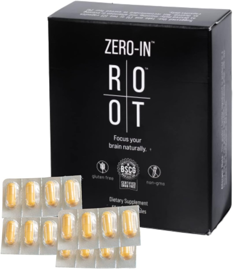 THEROOTBRANDS Root Wellness Zero-in από τον Δρ. Rahm - Συνδυασμός Κουρκουμάς, Pine Bark Extract - 60 κάψουλες