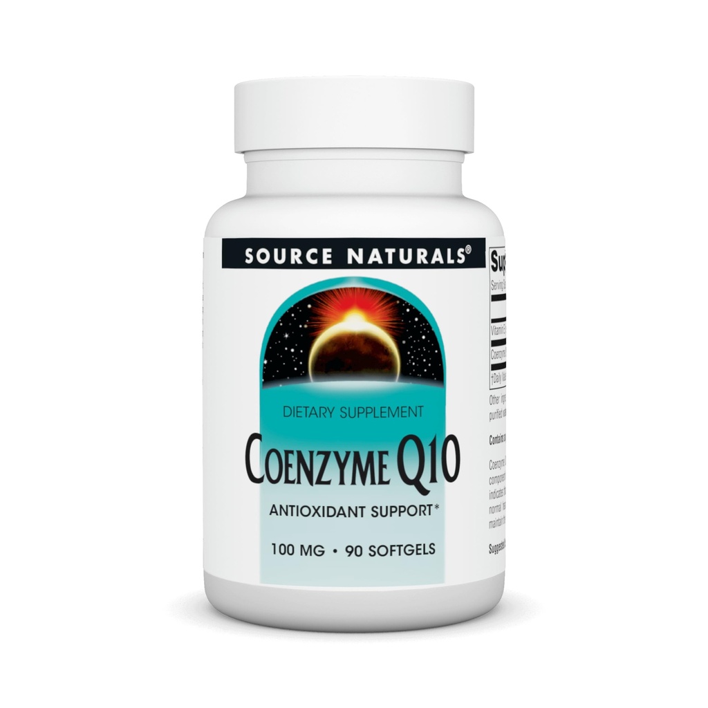 Source Naturals Συνένζυμο Q10 Αντιοξειδωτικό Υποστήριξη 100 mg για την καρδιά, τον εγκέφαλο, την ανοσία, και την ηπατική υποστήριξη * - 90 Softgels