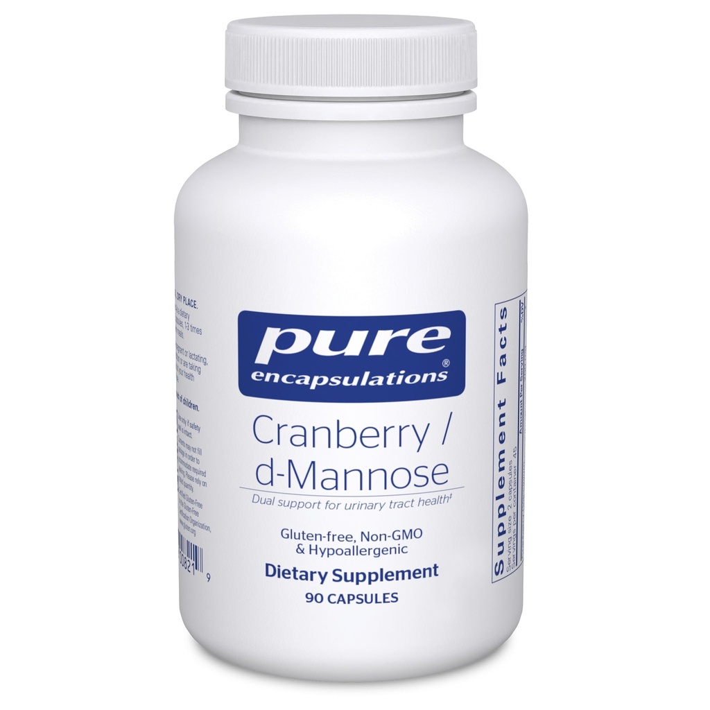 Καθαρές εγκοπές Cranberry D-Mannose - Υποστηρίζει την ουρική τραχεία υγεία* - με Cranberry Fruit Solids - Vegan & Μη ΓΤΟ Συμπλήρωμα διατροφής - 90 κάψουλες