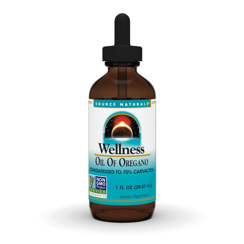 Πηγή Naturals Wellness Oil της Ρίγανης, Standardized to 70% Carvacrol* - 1 Fluid oz