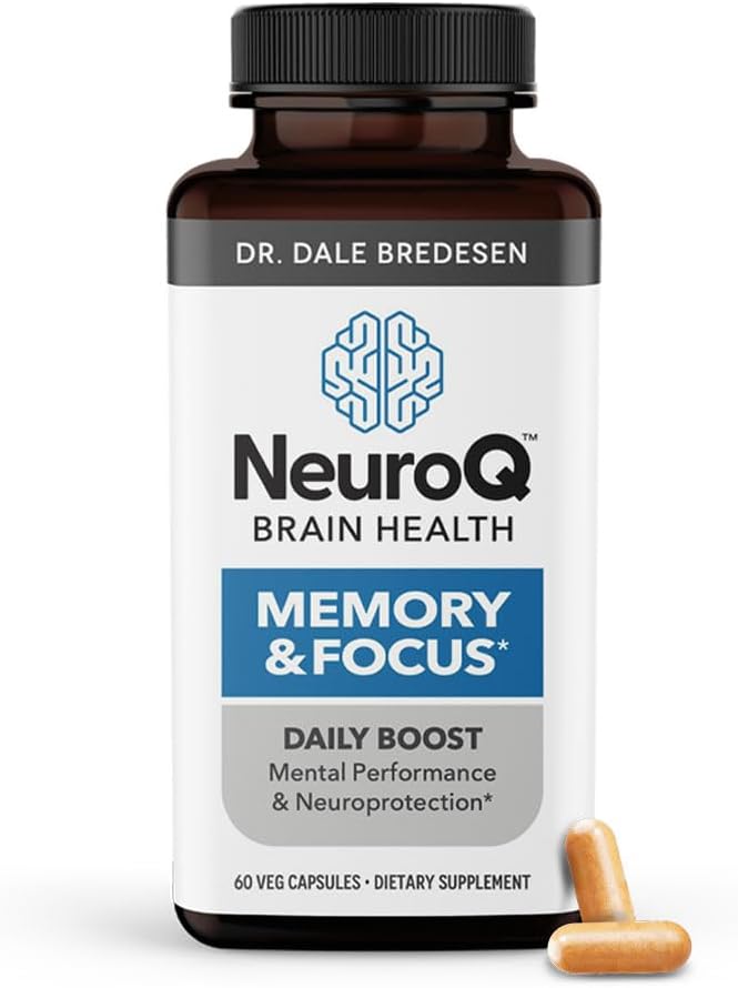 LifeSeasons NeuroQ Memory & Focus with DHA-400 - Ενισχύει τη Γνωστική Απόδοση & Υγιεινή λειτουργία του εγκεφάλου - Νευροπροστατευτική Φόρμουλα από τον Δρ Dale Bredesen - 120 κάψουλες