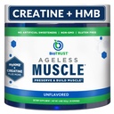 BioTrust Ageless Muscle Builder - Creatine HMB σε σκόνη με βιταμίνη D3 & Betaine - Build & Preserve Φυσικά μείωση της μυϊκής μάζας & δύναμης - Χωρίς γεύση, 30 Υπηρεσίες