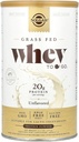 Solgar Grass Fed Whey to Go Protein Powder Unflavored, 11.2 oz - 20g Grass-Fed Protein from New Zealand Cows - Great Tasting & Mixes Εύκολα - Υποστηρίζει δύναμη & ανάκτηση - Μη ΓΤΟ, 13 Υπηρεσίες