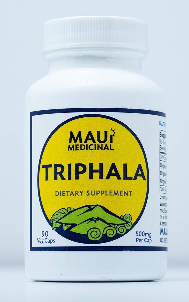 TRIPHALA 90 κάψουλες λαχανικών - 500mg ανά κάψουλα οργανική φυτική φόρμουλα