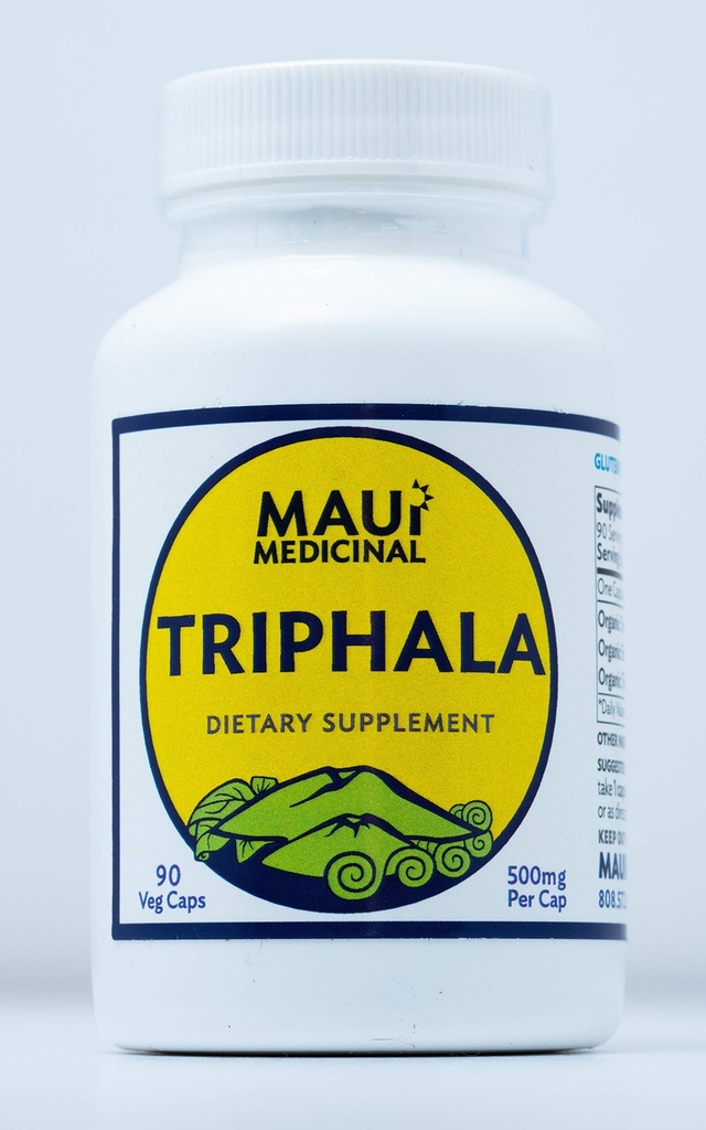 TRIPHALA 90 κάψουλες λαχανικών - 500mg ανά κάψουλα οργανική φυτική φόρμουλα
