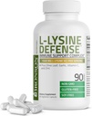 Bronson L-Lysine Defense Immune Support Complex 1500 MG L-Lysine Plus Olive Leaf, Σκόρδο, Βιταμίνη C και Ψευδάργυρος - Μη ΓΤΟ, 90 κάψουλες χορτοφάγων