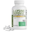 Bronson L-Lysine Defense Immune Support Complex 1500 MG L-Lysine Plus Olive Leaf, Σκόρδο, Βιταμίνη C και Ψευδάργυρος - Μη ΓΤΟ, 90 κάψουλες χορτοφάγων