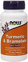 Τώρα Turmeric & Bromelain, 90 κάψουλες χορτοφάγων