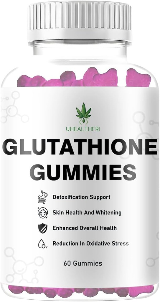 Glutathione Gummies - Συμπλήρωμα λεύκανσης του δέρματος για γυναίκες & άνδρες χωρίς γλουτένη Glutathion Collagen Glow Gummies για νύχια του δέρματος των μαλλιών & αρθρώσεις (1)