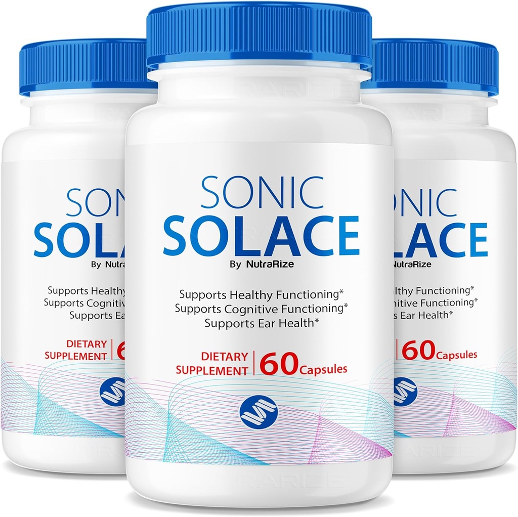 (3 Pack) Sonic Solace - Προηγμένη Φόρμουλα για τη Διατήρηση της Υγιεινής Ακρόασης, Επίσημη Sonic Solace για την Υγεία του Αυτιού, Όλα Φυσική Υποστήριξη για τη Συνολική Ευεξία, SonicSolace Review (180 Κάψουλες)